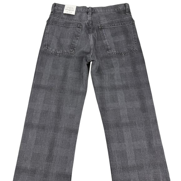 NWT ZARA New Straight Fit Printed Mid-Rise Jean Sz 0 - Picture 9 of 11